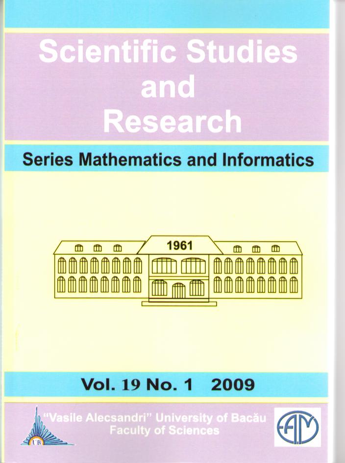 Coperta revistei Scientific Studies and Research. Series Mathematics and Informatics