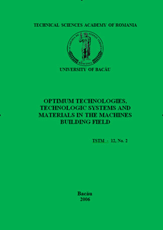Coperta revistei Optimum Technologies, Technologic Systems and Materials in the Machines Building Field
